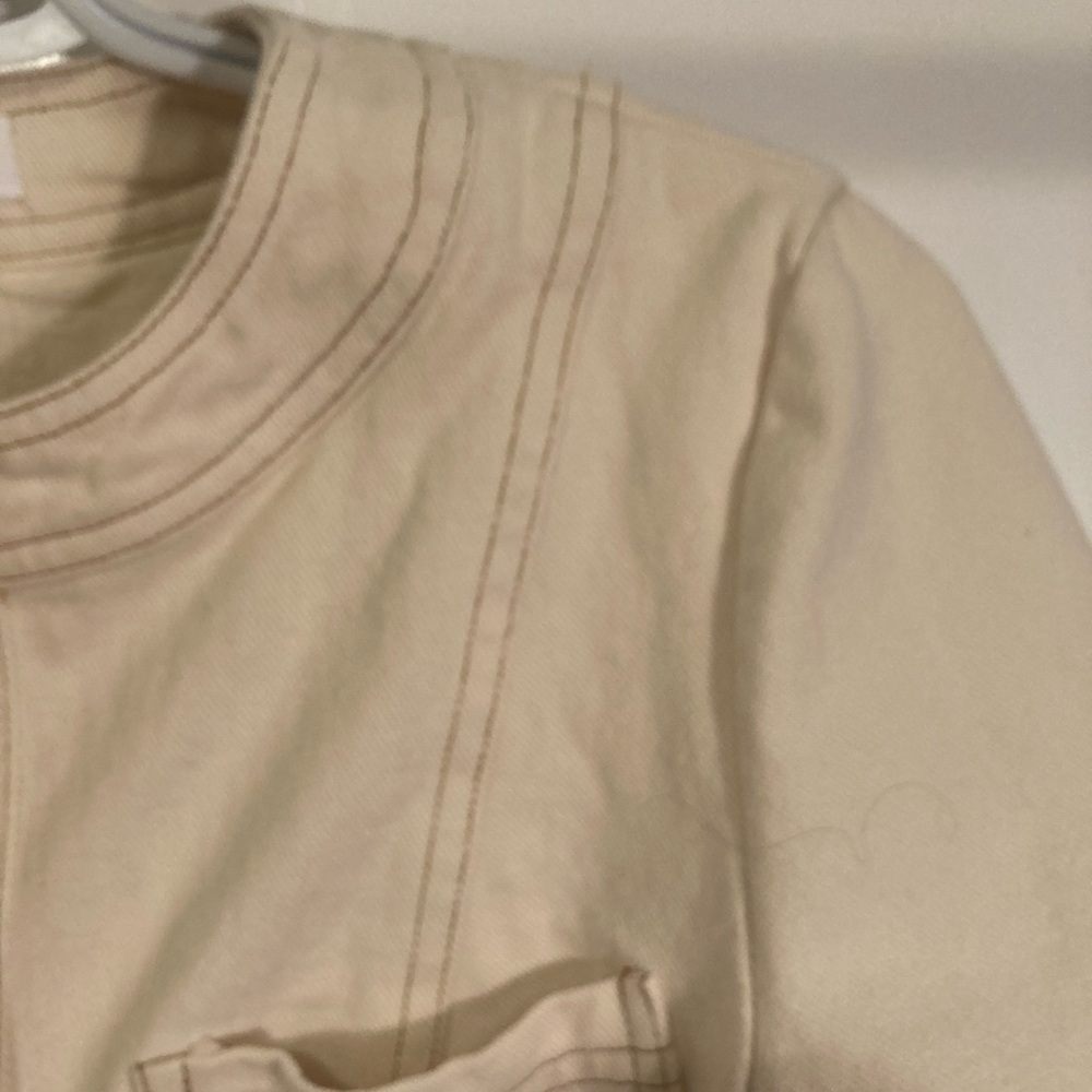 Cream Jean Jacket - Picture 4 of 8